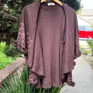 Picalaconte feminine fashion by TGM brown wrap/sweater. No size see‎ pics.